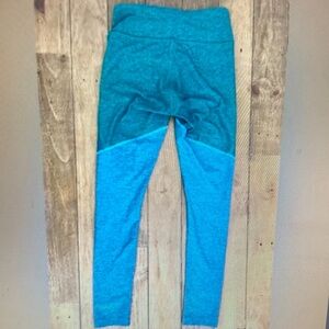 Kids Teal Colorblock Leggings